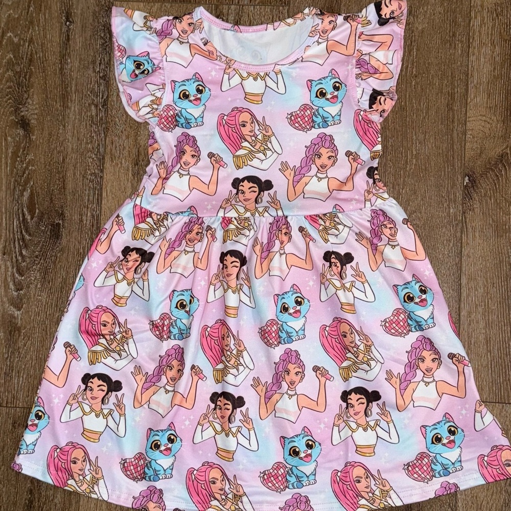Kpop Demon Hunters Print Dress
